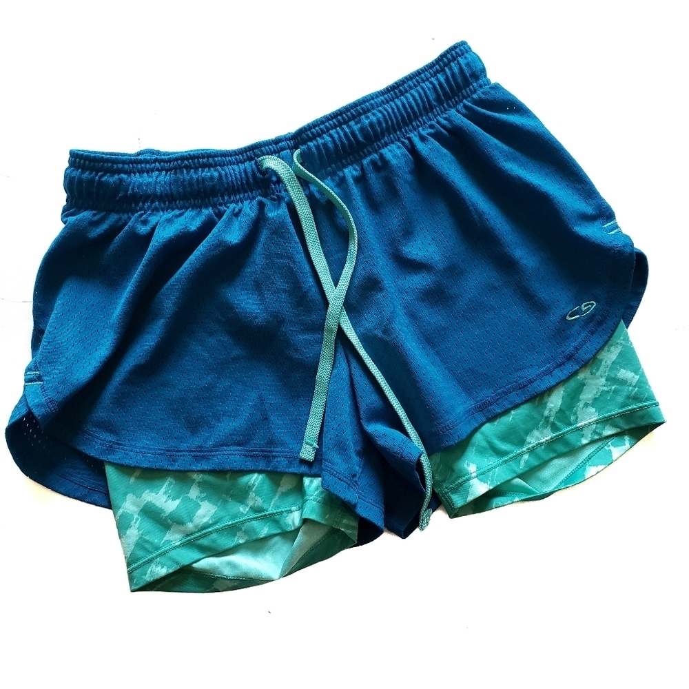 Champion Shorts Womens S Small Blue Running Athletic